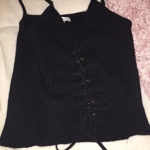 american eagle fuzzy tank top !